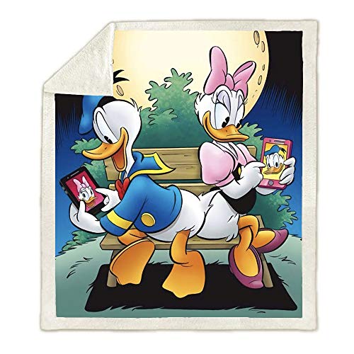 NICHIYO Don Donald Fauntleroy Decke, Cartoon- und Animations-Fleecedecke für Erwachsene und Kinder, 100% Mikrofaser, für Schlafsofa und Sofa (15.150 cm x 200 cm) von NICHIYO