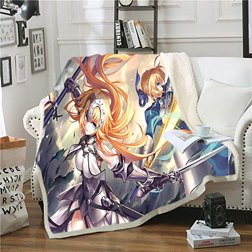 NICHIYO Fate Decke, Cartoon und Animation Fleecedecke für Erwachsene und Kinder, 100% Mikrofaser, für Schlafsofa und Sofa (7.150 cm x 200 cm) von NICHIYO