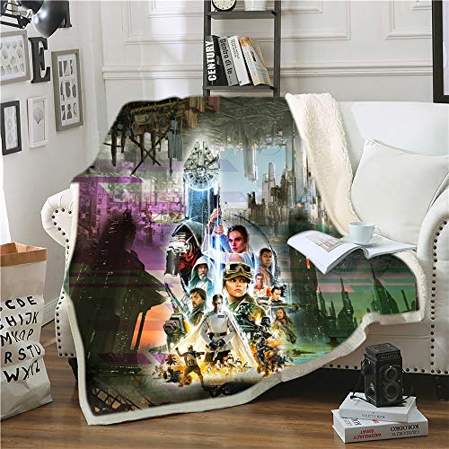 NICHIYO Star Wars Bett Decken, Cartoon Anime Fleece Fleecedecken for Erwachsene Kinder, 100% Mikrofaser, for Bettcouch und Sofa (2,150cm × 200 cm) von NICHIYO