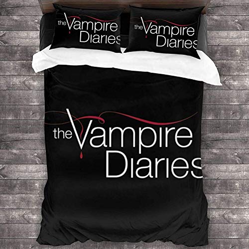 NICHIYO The Vampire Diaries Bettwäsche-Set - Bettbezug und Kissenbezug, Mikrofaser, 3D-Digitaldruck dreiteiliger Bettwäsche (5,Single 135 * 200cm) von NICHIYO