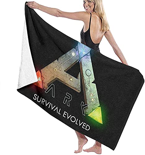 NICHIYOBI ARK: Survival Evolved 3D-Digitaldruck Badetücher,Weiche und Flauschige Strandtücher,modischer Auftritt,Reisetuch,Weich und lichtbeständig (2,100x200 cm) von NICHIYOBI