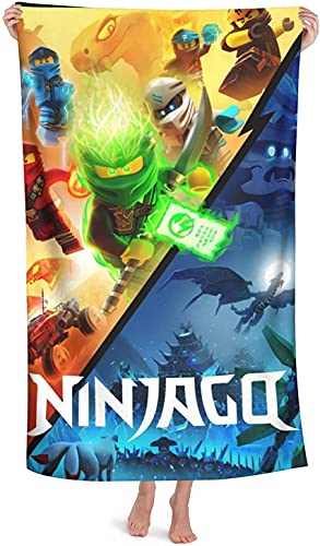 NICHIYOBI NinJago Strandtücher 3D-Digitaldruck Badetücher,modischer Auftritt,Reisetuch,Weich und lichtbeständig (1,70cmx140cm) von NICHIYOBI