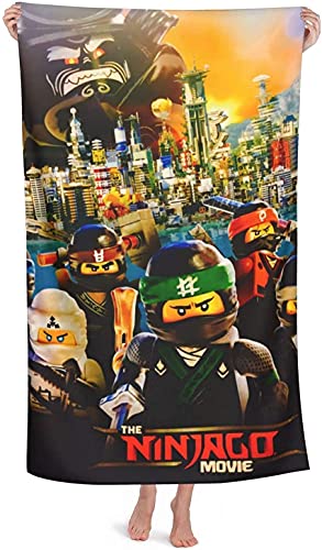 NICHIYOBI NinJago Strandtücher 3D-Digitaldruck Badetücher,modischer Auftritt,Reisetuch,Weich und lichtbeständig (3,100cmx180cm) von NICHIYOBI