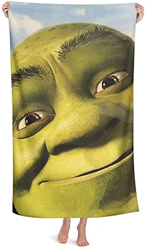 NICHIYOBI Shrek Strandtücher 3D-Digitaldruck Badetücher,Weiche und Flauschige Strandtücher,modischer Auftritt,Reisetuch,Weich und lichtbeständig (5,80cmx135cm) von NICHIYOBI