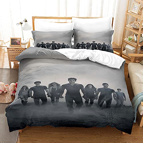 NICHIYOBI Teen Wolf Bettbezug Bettwäsche Set - Bettbezug und Kissenbezug,Mikrofaser,3D Digital Print dreiteiliger Bettwäsche (14,Single 135x200cm+80 * 80cm) von SFCOEABR
