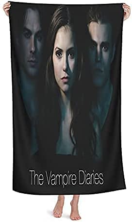 NICHIYOBI The Vampire Diaries 3D-Digitaldruck Badetücher,Weiche und Flauschige Strandtücher,modischer Auftritt,Reisetuch,Weich und lichtbeständig (1,100cmx180cm) von NICHIYOBI