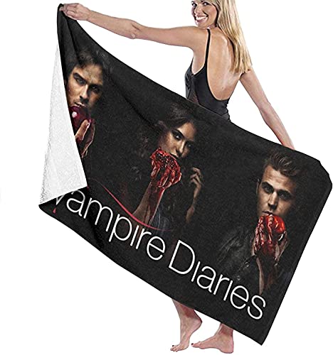 NICHIYOBI The Vampire Diaries 3D-Digitaldruck Badetücher,Weiche und Flauschige Strandtücher,modischer Auftritt,Reisetuch,Weich und lichtbeständig (10,90cmx180cm) von NICHIYOBI