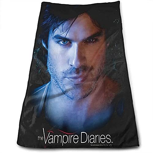 NICHIYOBI The Vampire Diaries 3D-Digitaldruck Badetücher,Weiche und Flauschige Strandtücher,modischer Auftritt,Reisetuch,Weich und lichtbeständig (21,100cmx180cm) von NICHIYOBI