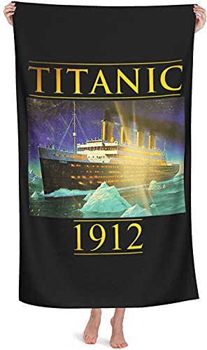 NICHIYOBI Titanic Strandtücher 3D-Digitaldruck Badetücher,modischer Auftritt,Reisetuch,Weich und lichtbeständig (1,90cmx180cm) von NICHIYOBI
