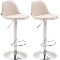 2er Set Barhocker Kiel Stoff creme 2er Set Barhocker Kiel Stoff creme von CLP