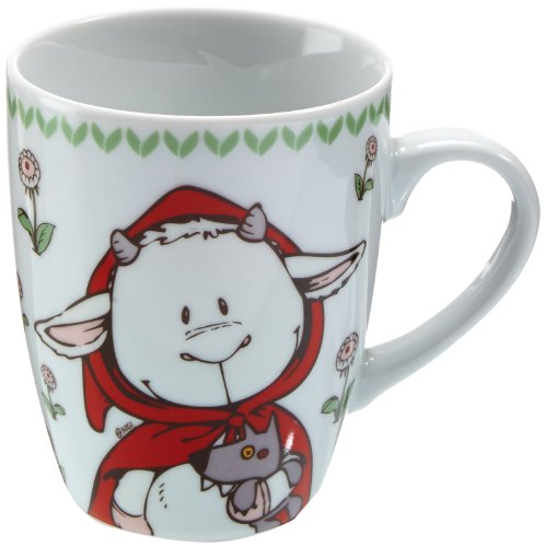 Nici 36202 Tasse Zicklein und Wolf, 8 x 10 cm, weiß von NICI