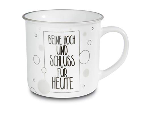 NICI 45033 Tasse Beine hoch und Schluss für heute, Porzellan, 400ml von NICI