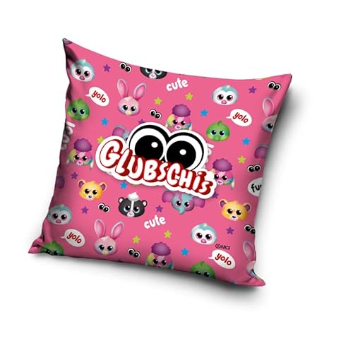 NICI Glubschis: Das Original – Kuschelkissen Kissen Zierkissen Dekokissen 40x40 cm gefüllt, All Over Pink von NICI