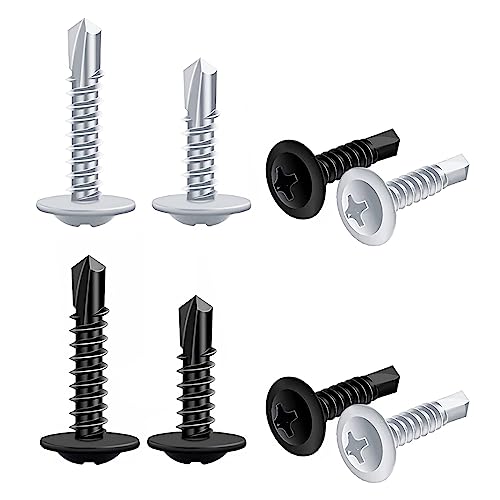 M4.2 Blechschrauben Edelstahl 120 Stück Selbstschneidende Schrauben Edelstahl Torx Kreuzschlitz Runder Kopf Self Tapping Screws Set mit Kunststoff Box für Metall Wand Holz M4.2x13 mm M4.2x19 mm von NICKLIN
