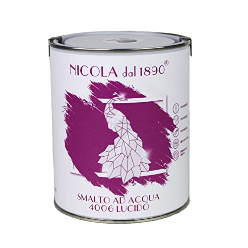 NICOLA VERNICI Acryllack auf Wasserbasis, für Innen- und Außenbereiche, hergestellt in Italien, glänzend Fuchsia – Format 1 l von NICOLA VERNICI