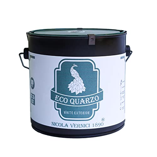 Öko-Quarz Weiß, Umweltfreundliches Uniformierungsmittel mit dauerhaftem Schutz, für den Innen- und Außenbereich, auf Wasserbasis, hergestellt in Italien - 2,5 Liter Größe von NICOLA VERNICI