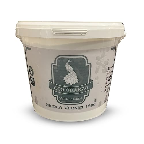 Öko-Quarz Weiß, Umweltfreundliches Uniformierungsmittel mit dauerhaftem Schutz, für den Innen- und Außenbereich, auf Wasserbasis, hergestellt in Italien - 5 Liter Größe von NICOLA VERNICI
