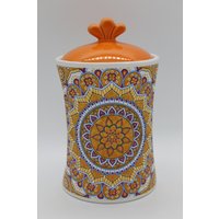 Große Keramikdose Im Bunten Mediterranen Stil, Italien Große Keramikdose Im Bunten Mediterranen Stil, Italien von NICOLEsSELECTION