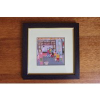 Handbesticktes Und Gerahmtes Bild Aus China, Vintage von NICOLEsSELECTION