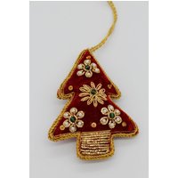 Handgefertigter Individueller Weihnachtsschmuck Entzückender Bestickter Weihnachtsbaum, Vintage Handgefertigter Individueller Weihnachtsschmuck Entzückender Bestickter Weihnachtsbaum, Vintage von NICOLEsSELECTION