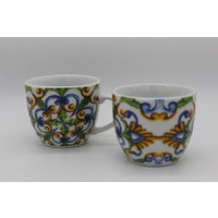 Set Wunderschöner Espresso Tassen Aus Porzellan - Italien von NICOLEsSELECTION