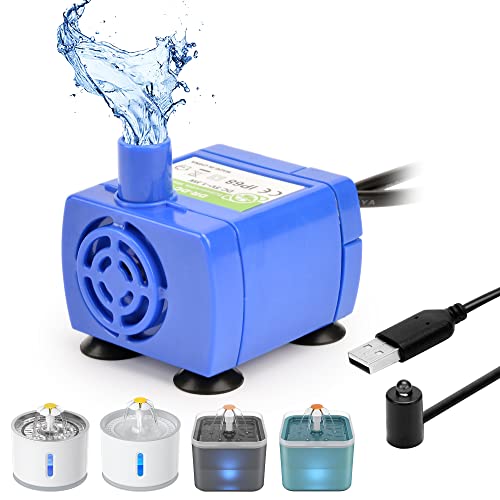 NICREW Ersatzpumpe für Katzentrinkbrunnen, Pet Fountain Ultra Quiet Long Lifespan Wasserpumpe von NICREW