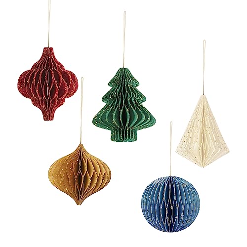 NICROHOME EUR 5 STÜCKE 3D Mini Glitter Weihnachtsdeko - Christmas Tree Decorations - Papier Weihnachtsbaum Honeycomb Ornamente Weihnachten Dekoration - Papier Weihnachtsschmuck NICROHOME EUR 5 STÜCKE 3D Mini Glitter Weihnachtsdeko - Christmas Tree Decorations - Papier Weihnachtsbaum Honeycomb Ornamente Weihnachten Dekoration - Papier Weihnachtsschmuck von NICROHOME EUR