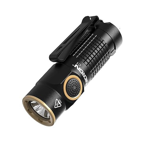 NICRON C1 Wiederaufladbar Taschenlampe 1200 Lumen, 7 Modi mit SOS， IPX8 Wasserdicht, mit Clip und Umhängeband Mini Taschenlampe für Outdoor-Aktivitäten Nachtwanderunge Wandern von NICRON