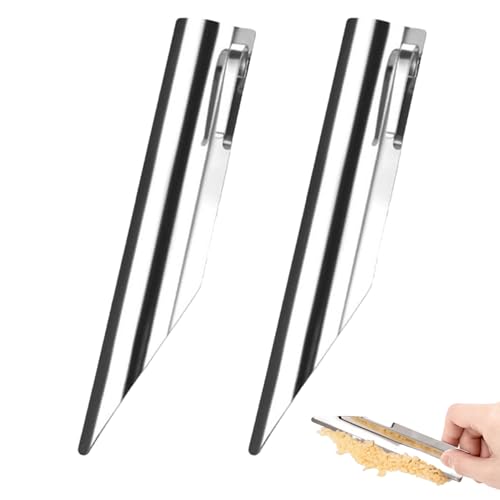 Crembers for Servern 2pcs 5.51X3.35x1.06 Zoll Edelstahl Tisch Crumber Tragbarer polierter Tisch Kehrer gebogen von NIDONE
