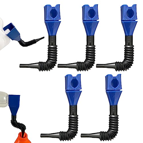 Flexiblflexible Trichter für Ölwechsel, 5pcs Kunststoff Flexibler Trichter für Ölwechsel Flexibler Entwässerungstool Schnappschütze für den Auto Trichter für Diesel -Benzin -Benzin -Brennstoffe, Blau von NIDONE