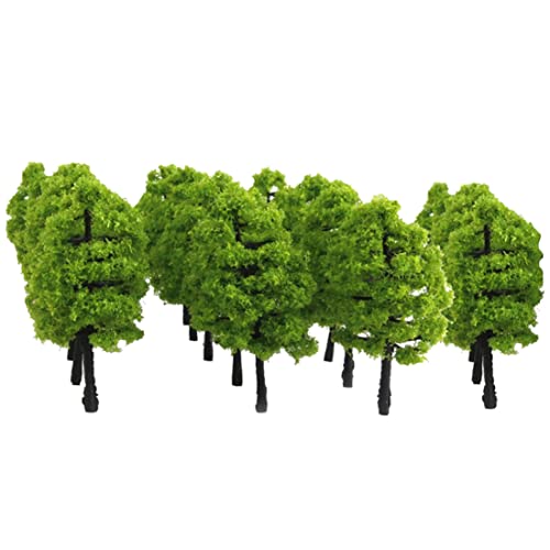NIDONE 20pcs 1: 100 künstliche Baummodelle Mini -Modellbäume Miniaturanlage Hellgrün, Miniaturanlage von NIDONE