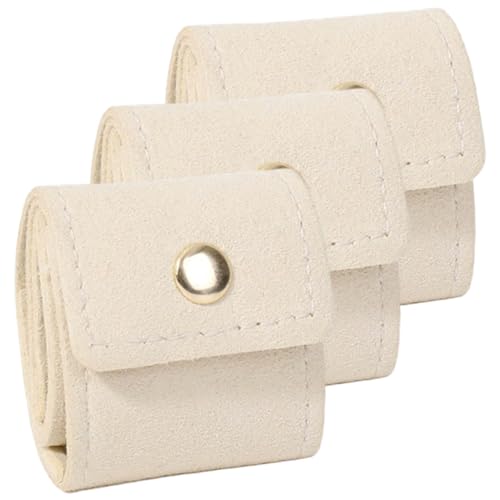 NIDONE 3pcs Mini-Reise-Juwelierbeutel, faltbare 4-netzfaltbare tragbare Lederschmuckrolle mit Schnalle kleiner Beutel Organizer für Ringe, Ohrringe, Halsketten, Armbänder NIDONE 3pcs Mini-Reise-Juwelierbeutel, faltbare 4-netzfaltbare tragbare Lederschmuckrolle mit Schnalle kleiner Beutel Organizer für Ringe, Ohrringe, Halsketten, Armbänder von NIDONE