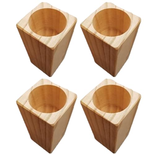 NIDONE 4PCS -Holzbett -Riser, 4 Zoll Stabile Tischbein -Strecke mit Dia..2 runde Einbauloch, Multifunktionalmöbel Riser für Betten, Tische, Stühle und Sofasbeine, Betthöfe 4 Zoll von NIDONE