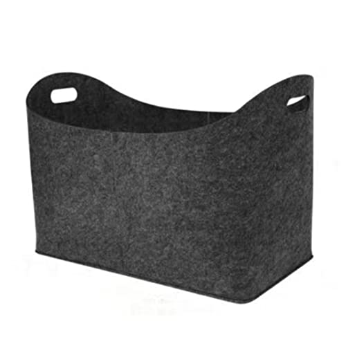 NIDONE Brennholzkorb, robuster Holzspeicher mit Griffen - Filzbeutel Brennholzkorb mit Griffen Filzprotokollkorb für Einkaufszeitungen - Dunkelgrau NIDONE Brennholzkorb, robuster Holzspeicher mit Griffen - Filzbeutel Brennholzkorb mit Griffen Filzprotokollkorb für Einkaufszeitungen - Dunkelgrau von NIDONE