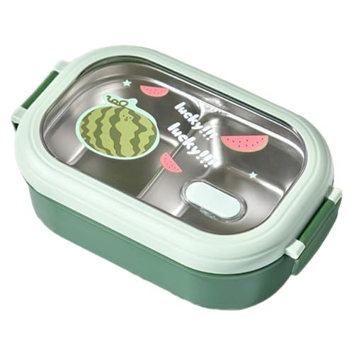 NIDONE Edelstahl-Lunchbox Leckschutz 2-Kompartiment isolierter Lebensmittelbehälter mit Schnalle 35 Unzen Abnehmbare tragbare Lunchbox für Schulbüropicknick NIDONE Edelstahl-Lunchbox Leckschutz 2-Kompartiment isolierter Lebensmittelbehälter mit Schnalle 35 Unzen Abnehmbare tragbare Lunchbox für Schulbüropicknick von NIDONE