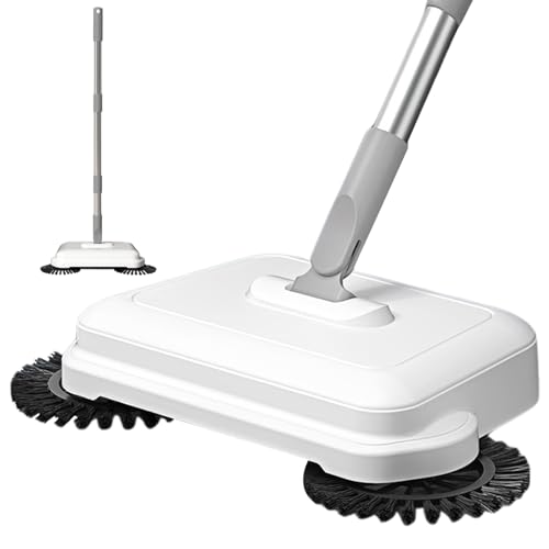 NIDONE Fußbodenkehrmaschine, 2-in-1 360 ° rotierende Handscheibe, hocheffiziente Teppich-Kehrmaschine mit langem Griff, hängende manuelle Vakuum-Kehrmaschine für Home Office, Floor-Kehrmaschine von NIDONE