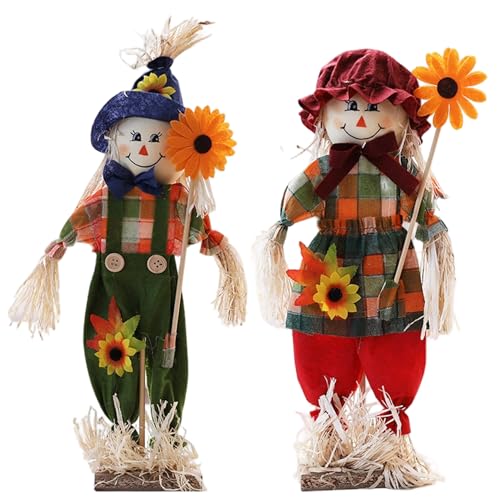 NIDONE Halloween Vogelscheuche 2pcs 15, 8 Zoll Vogelscheuchen für Halloween Harvest Thanksgiving Garden Yard Rasenschild NIDONE Halloween Vogelscheuche 2pcs 15, 8 Zoll Vogelscheuchen für Halloween Harvest Thanksgiving Garden Yard Rasenschild von NIDONE