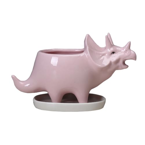 NIDONE Sukkulente Pflanzentöpfe Dinosaurier -Pflanzerhalter mit Tablett süße Keramik -Triceratops Tierblüte Kaktus, Sukkulente Pflanzentöpfe NIDONE Sukkulente Pflanzentöpfe Dinosaurier -Pflanzerhalter mit Tablett süße Keramik -Triceratops Tierblüte Kaktus, Sukkulente Pflanzentöpfe von NIDONE