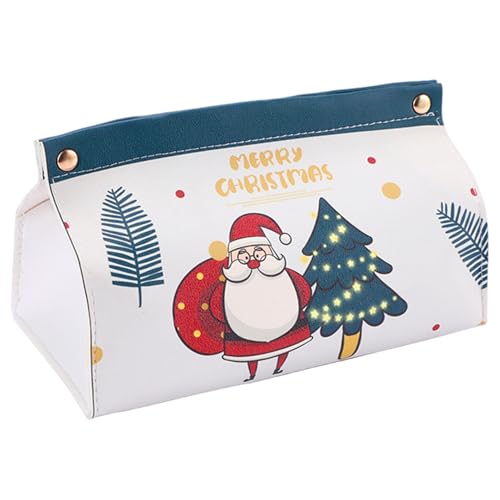 Weihnachts -Tissue -Box -Abdeckung PU Leder Rechteckige Tissue Box Cover Santa Tree Tragbare Weihnachtsdekorationen für Home Office School Auto Weihnachts -Tissue -Box -Abdeckung PU Leder Rechteckige Tissue Box Cover Santa Tree Tragbare Weihnachtsdekorationen für Home Office School Auto von NIDONE