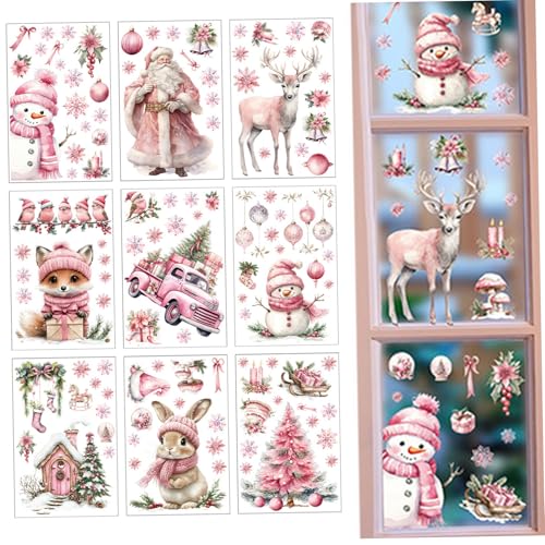 Weihnachtsfensterklammern, 9 Blätter 3D -Weihnachtsfensterabziehbilder mit Festivalmuster, nicht kleber statischer Schneeflocken -Aufkleber für die Heimparty Weihnachtsfensterklammern, 9 Blätter 3D -Weihnachtsfensterabziehbilder mit Festivalmuster, nicht kleber statischer Schneeflocken -Aufkleber für die Heimparty von NIDONE