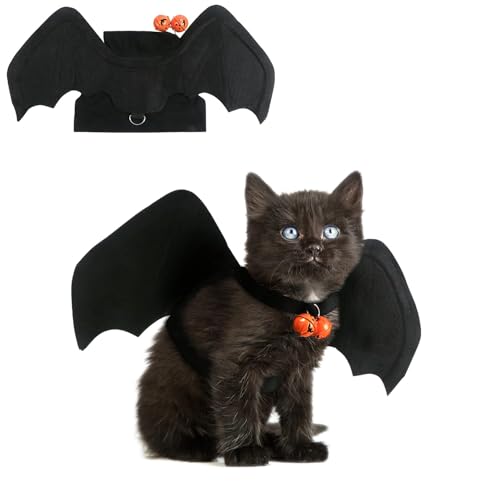 Halloween Haustier Fledermaus Flügel Hund Katze Kostüm Vampirflügel Verkleidung für Katzen Hunde Hexenhals Halloween Haustier Fledermaus Flügel Hund Katze Kostüm Vampirflügel Verkleidung für Katzen Hunde Hexenhals von NIEBYI