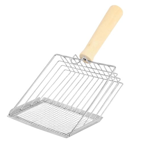 NIEBYI Streuschaufel, Metallstreuschaufel, Kotschaufel mit Holzgriff, Katzenstreuschaufel, Metallschaufel und Geschwindigkeitssieb, tiefer Schaufelfilter, Kätzchen-Kot-Heber für Katzentoilette NIEBYI Streuschaufel, Metallstreuschaufel, Kotschaufel mit Holzgriff, Katzenstreuschaufel, Metallschaufel und Geschwindigkeitssieb, tiefer Schaufelfilter, Kätzchen-Kot-Heber für Katzentoilette von NIEBYI