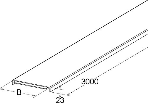 GFK-Deckel für Kabelrinne/-leiter,50x300 NIEDAX KKD 50 von NIEDAX