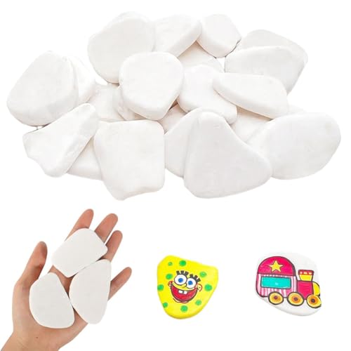 12 Stück Steine zum Bemalen 3-8cm Malsteine Kies Dekosteine Naturstein Gemalter Kieselsteine, Glatte Kieselsteine zum Bemalen Natürliche Flusssteine Strand Kiesel für Kunst Handwerk Dekoration von NIEEKRUN