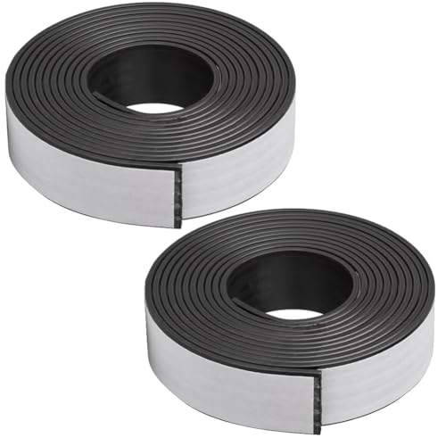 2 Rollen 20mm x 2m Magnetband, Magnetstreifen Selbstklebend Fliegengitter Fenster Magnet, Magnetbänder Selbstklebend Magnetklebeband Starker Kleber Magnetstreifen für Fliegengitter, Vorhänge(A+B) von NIEEKRUN