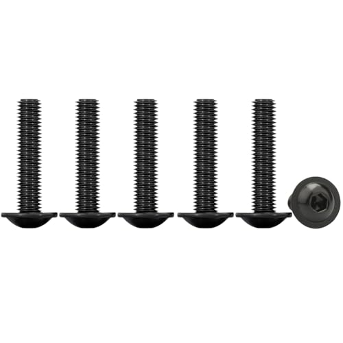 20 Stück M6 Schrauben Edelstahl, Flachkopfschrauben M6 x 30mm mit Flansch und Innensechskant, Schrauben Schwarz linsenkopfschrauben M6 A2 V2A Gewindeschrauben Vollgewinde 20 Stück M6 Schrauben Edelstahl, Flachkopfschrauben M6 x 30mm mit Flansch und Innensechskant, Schrauben Schwarz linsenkopfschrauben M6 A2 V2A Gewindeschrauben Vollgewinde von NIEEKRUN