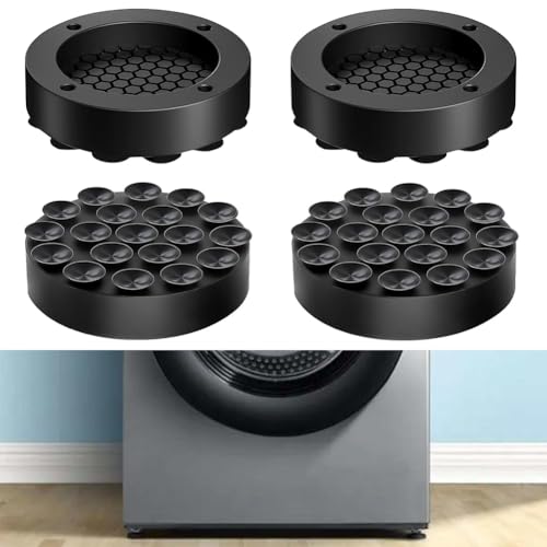 4 Stück Schwingungsdämpfer Waschmaschine, Antivibrationsmatte Waschmaschine Waschmaschine Füße, Waschmaschinen Dämpfer Vibration Dämpfer Pads Anti Vibrationsdämpfer für Waschmaschine Trockne von NIEEKRUN