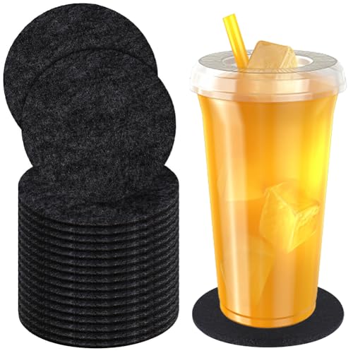 40 Stück Filzuntersetzer Rund, 10cm Untersetzer Gläser Glasuntersetzer Untersetzer Filz, Getränkeuntersetzer Filz Untersetzer Rund Tischuntersetzer Glasuntersetzer Filz für Tassen Tisch Becher von NIEEKRUN