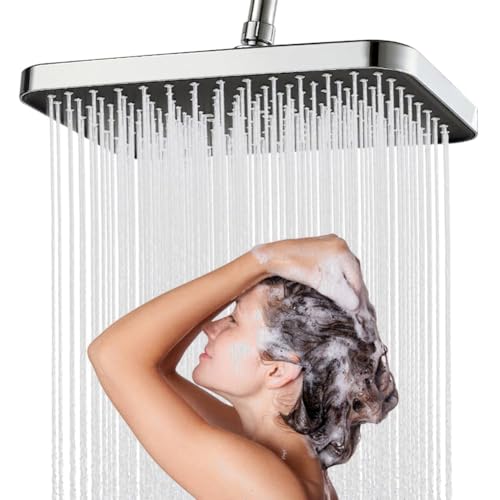 Duschkopf Regendusche 14 Zoll Regendusche Duschkopf mit Anti Kalk Düsen, Duschbrause Duschkopf Hochdruck Regendusche 360° Verstellbarer Regendusche Duschkopf Regendusche und Brause von NIEEKRUN