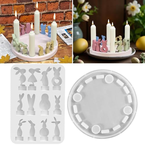 Silikonform Ostern, Silikonformen Gießformen Ostern Silikonform Kerzenhalter Set, Silikonform Ostern Gipsformen Ostern Hase Silikon Gießform Osternhase Gießformen für Handwerk Silikonform Ostern, Silikonformen Gießformen Ostern Silikonform Kerzenhalter Set, Silikonform Ostern Gipsformen Ostern Hase Silikon Gießform Osternhase Gießformen für Handwerk von NIEEKRUN